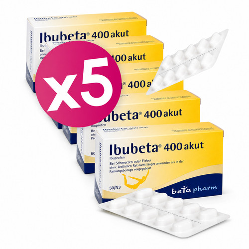 Ibubeta 400 akut 250st - 5x,